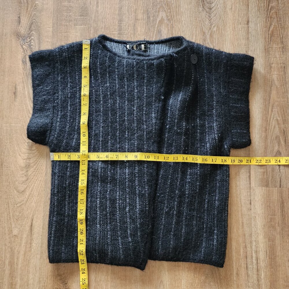 Vintage P.G.E. Mohair Pinstripe Lagenlook Cardigan Vest - Picture 4 of 7